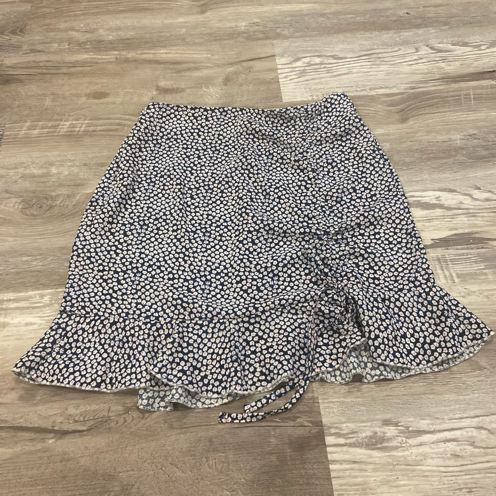 Shein Mini Blue Floral Skirt